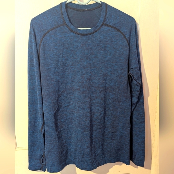 Lululemon Men's Blue Long Sleeve Shirt - Picture 1 of 4